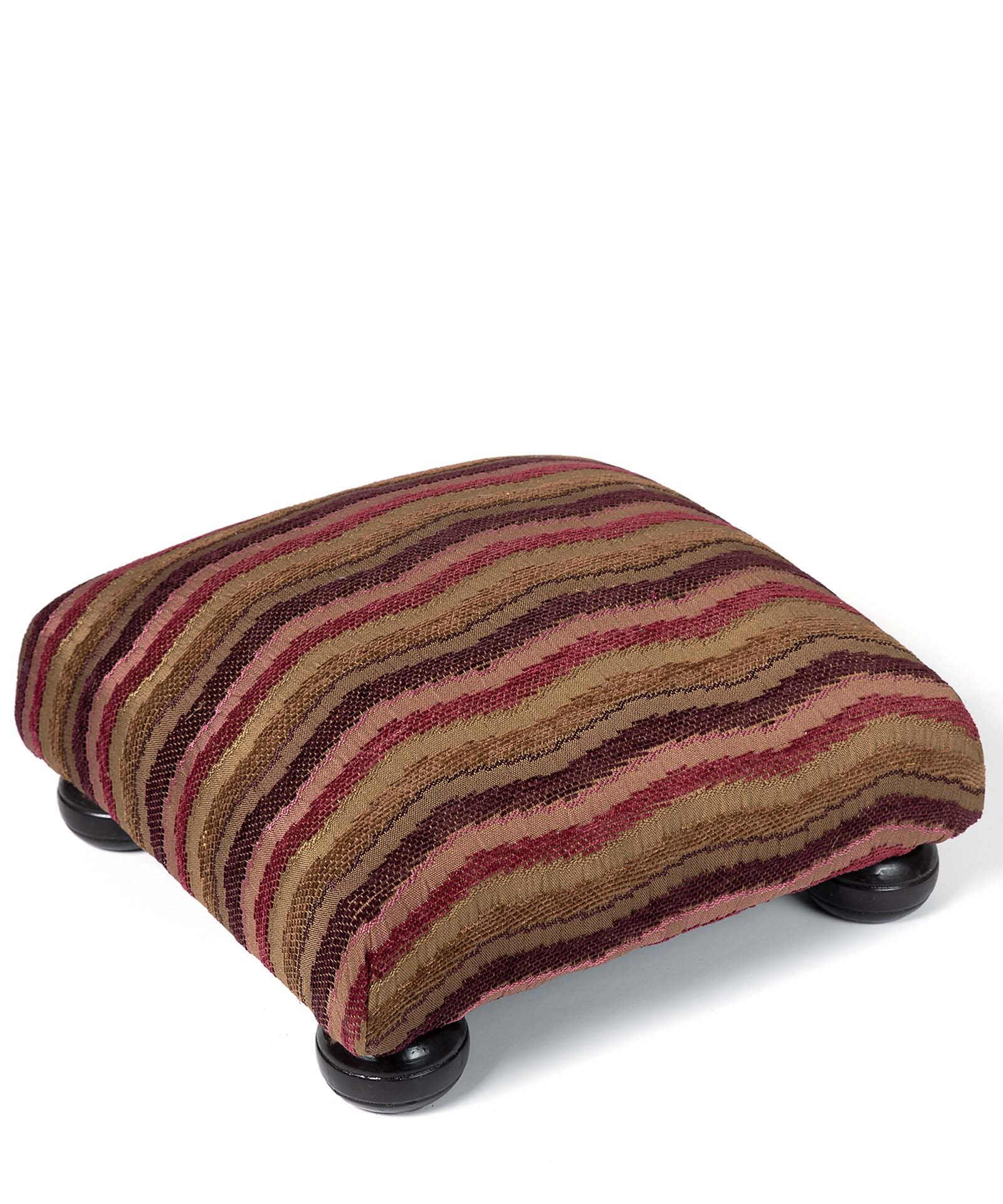 skamni602kymakokkino Υποπόδιο (30cm X 30cm X 14cm) 602 κύμα κόκκινο SilkFashion - Image 1