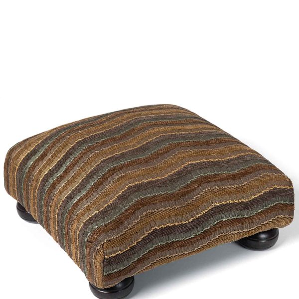 Υποπόδιο (30cm X 30cm X 14cm) 602 κύμα λαδί SilkFashion