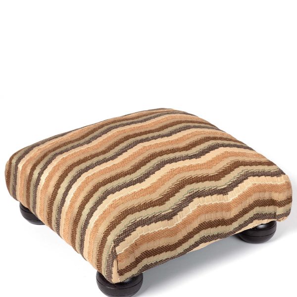 Υποπόδιο (30cm X 30cm X 14cm) 602 κύμα χρυσό SilkFashion