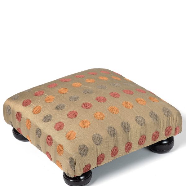 Υποπόδιο (30cm X 30cm X 14cm) 602 πουά πράσινο SilkFashion