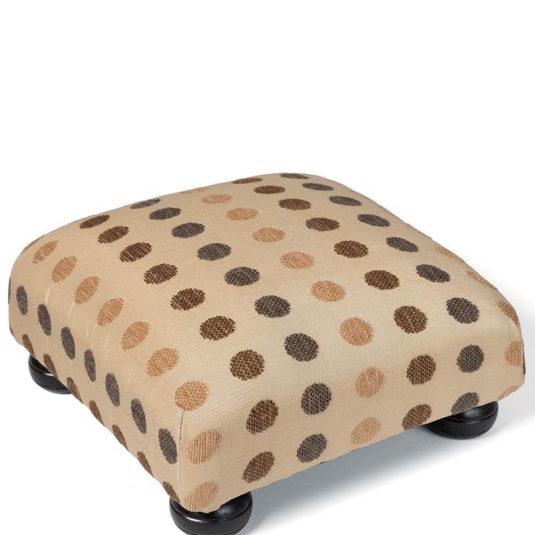 Υποπόδιο (30cm X 30cm X 14cm)  602 πουά χρυσό SilkFashion