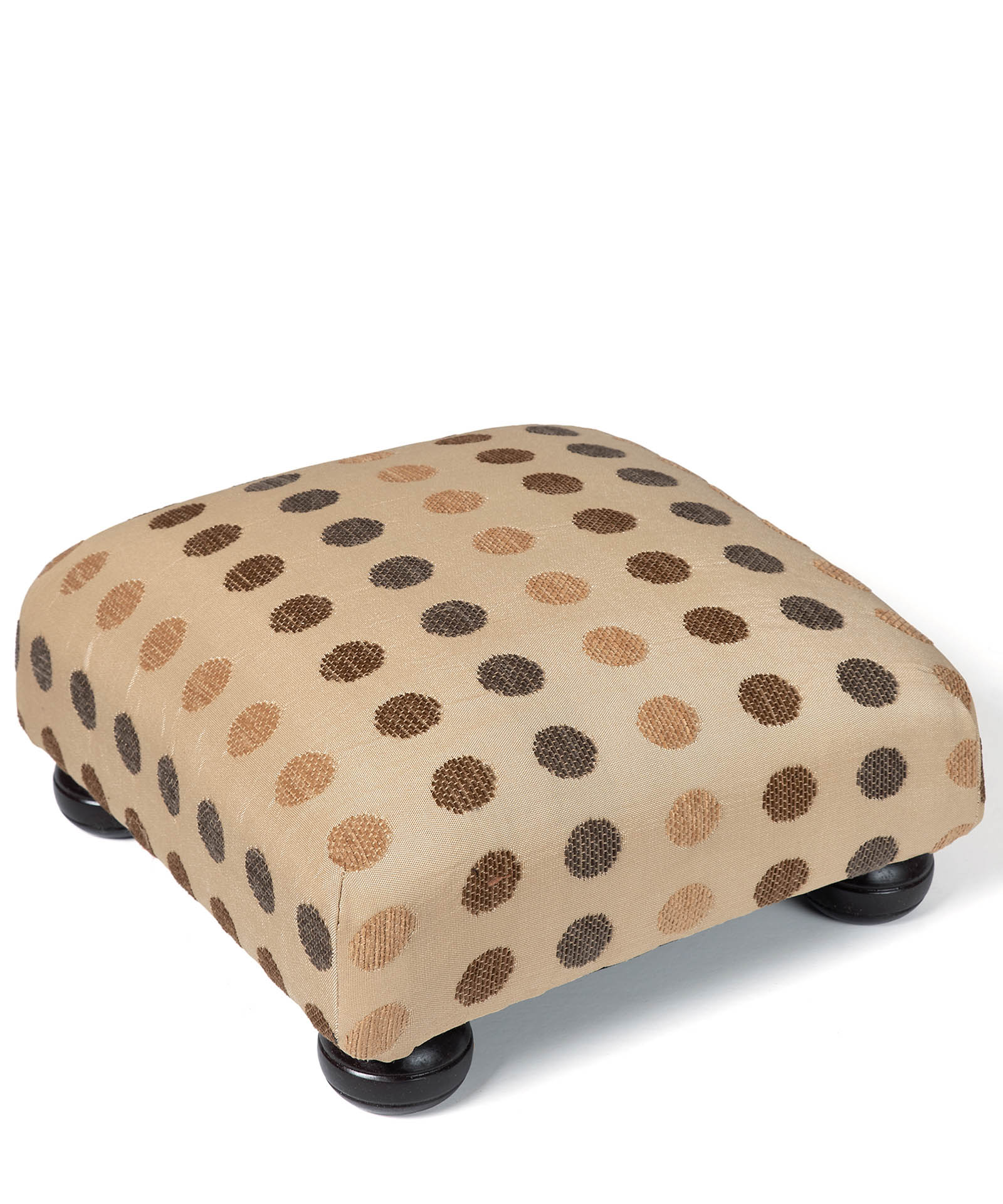 skamni602pouaxryso Υποπόδιο (30cm X 30cm X 14cm) 602 πουά χρυσό SilkFashion - Image 1