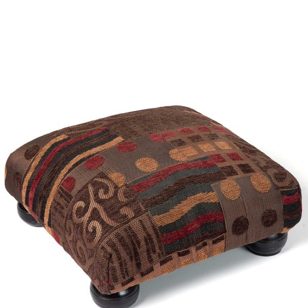 Υποπόδιο (30cm X 30cm X 14cm) 602 πυκνό καφέ SilkFashion