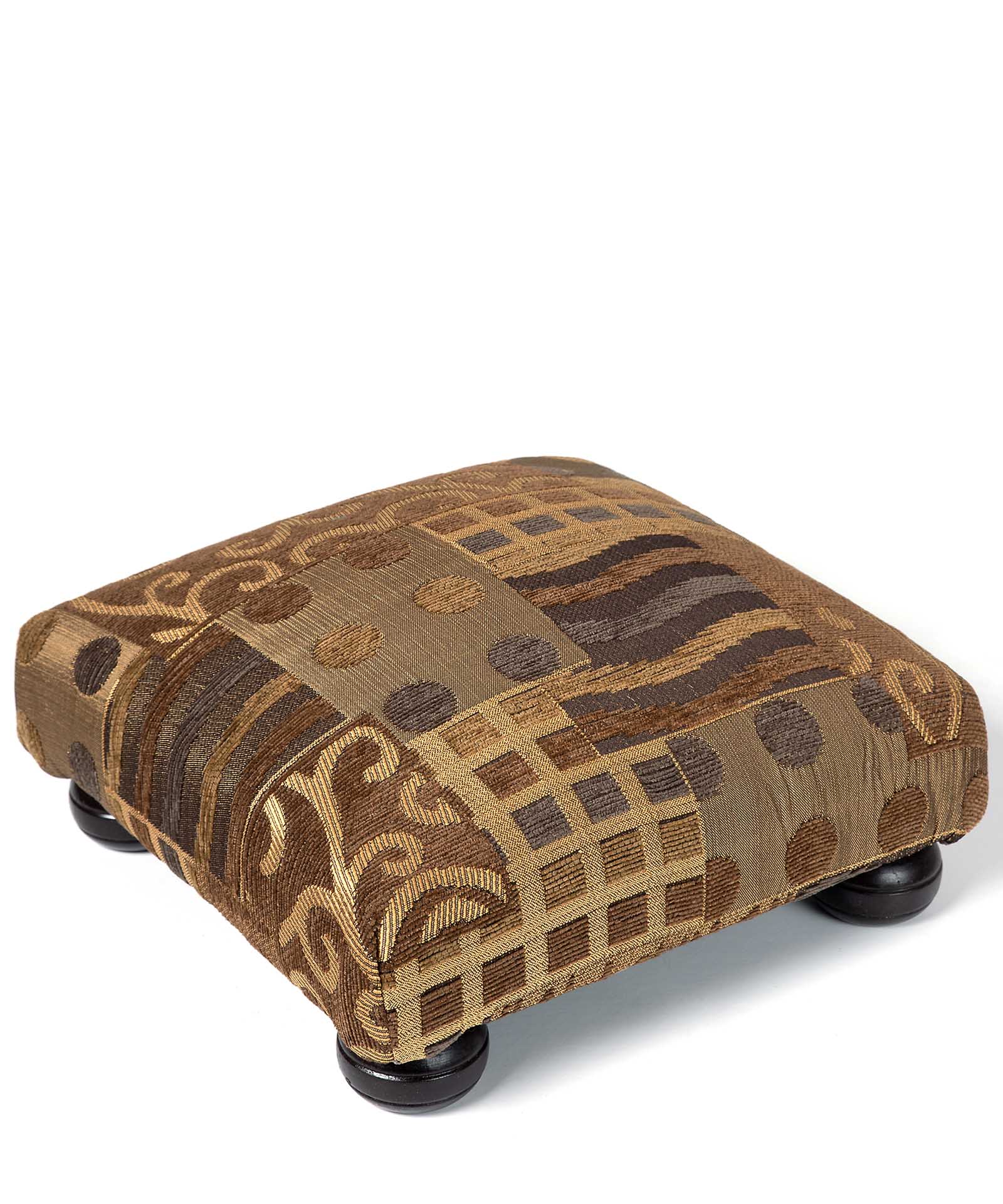 skamni602pyknoladi Υποπόδιο (30cm X 30cm X 14cm) 602 πυκνό λαδί SilkFashion - Image 1