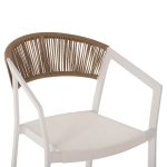 ΣΚΑΜΠΟ ΑΛΟΥΜΙΝΙΟΥ ΛΕΥΚΟ HM5892.32 ΜΕΣ. ΥΨΟΥΣ-ΜE RATTAN & TΕΧΤLINE 57x57x99,5Yεκ. - Image 6