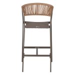 ΣΚΑΜΠΟ ΑΛΟΥΜΙΝΙΟΥ ΣΑΜΠΑΝΙ ΜΕ ΜΠΡΑΤΣΑ RATTAN & TEXTLINE 56x58x105Yεκ.HM5892.23 - Image 5