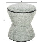 ΣΚΑΜΠΟ ΣΤΡΟΓΓΥΛΟ LINNER HM9604.05 ΜΠΟΥΚΛΕ ΥΦΑΣΜΑ ΦΥΣΤΙΚΙ-ΜΑΥΡΗ ΛΕΠΤΟΜΕΡΕΙΑ Φ38x44 εκ. - Image 2