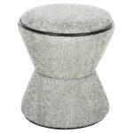 ΣΚΑΜΠΟ ΣΤΡΟΓΓΥΛΟ LINNER HM9604.05 ΜΠΟΥΚΛΕ ΥΦΑΣΜΑ ΦΥΣΤΙΚΙ-ΜΑΥΡΗ ΛΕΠΤΟΜΕΡΕΙΑ Φ38x44 εκ.