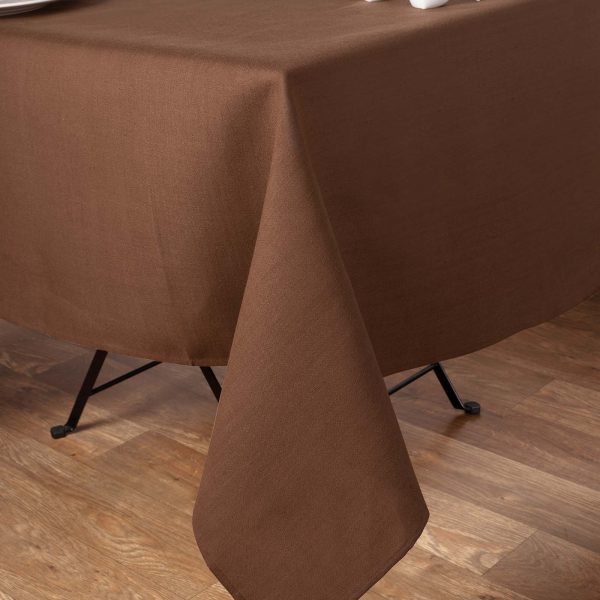 Τραπεζομάντηλα (160cm X 210cm) σκέτο 031 καφέ SilkFashion