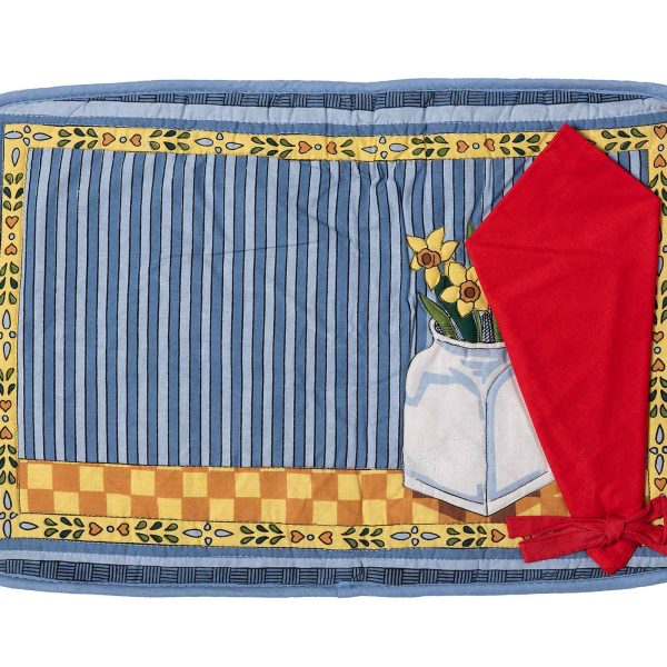 soupla (33cm x 55cm) με πετσέτα φαγητού απλικέ SilkFashion