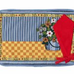 soupla (33cm x 55cm) με πετσέτα φαγητού απλικέ SilkFashion