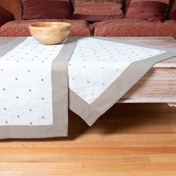 τραπεζομάντηλα (140cm x 180cm) spot γκρι SilkFashion