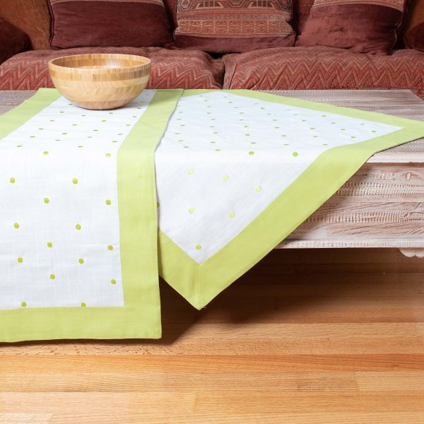 τραπεζομάντηλα (140cm x 180cm) spot λαχανί SilkFashion