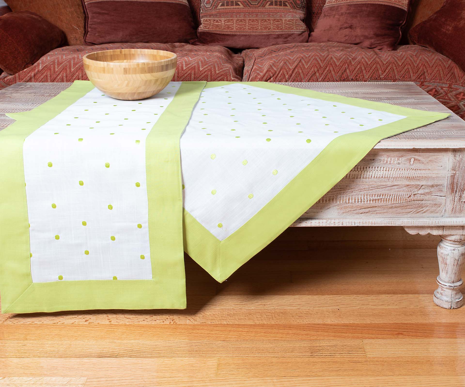 spotlaxani3 τραπεζομάντηλα (140cm x 180cm) spot λαχανί SilkFashion - Image 1