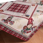 τραπεζοκαρέ (140cm x 140cm) SQUARE GNOMES SilkFashion