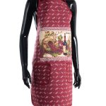 Ολόσωμη ποδιά στάμπα κόκκινη (64cm x 78cm) GREECE SilkFashion