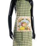 Ολόσωμη ποδιά στάμπα πράσινη (64cm x 78cm) CRETE SilkFashion