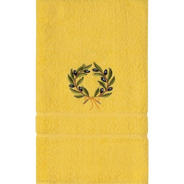 Πετσέτα Σώματος ( 70cm x 140cm ) Κίτρινο με στεφάνι SilkFashion