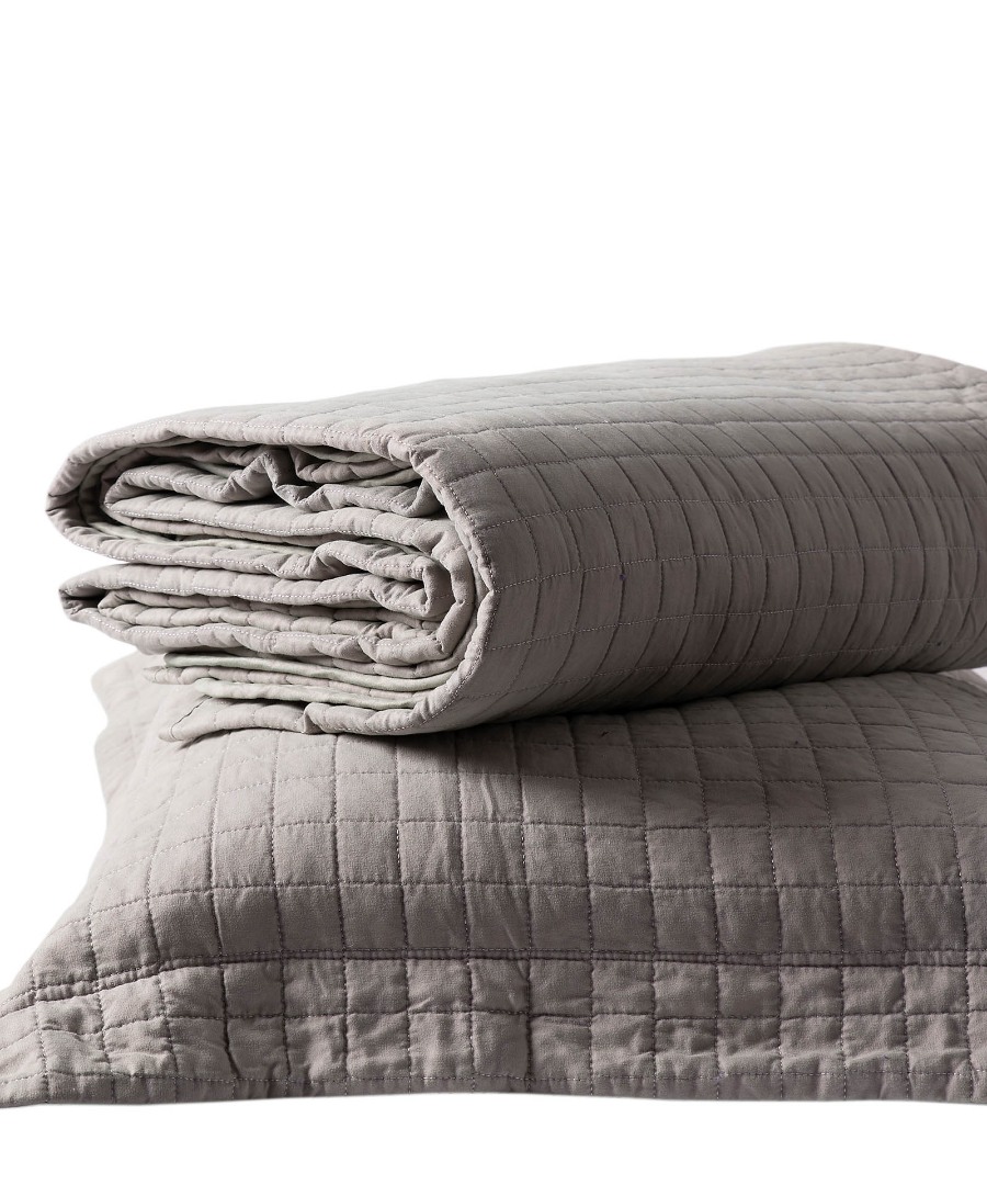 stonewashedcoffe ΚΟΥΒΕΡΛΙ σετ (220cm x 240cm + 2 x 50cm x 70cm) STONEWASHED COFFEE SilkFashion - Image 1