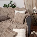 ΜΑΞΙΛΑΡΟΘΗΚΗ  stripe (45cm x 45cm) μπέζ SilkFashion