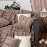 ΜΑΞΙΛΑΡΟΘΗΚΗ  stripe (65cm x 65cm) καφέ SilkFashion