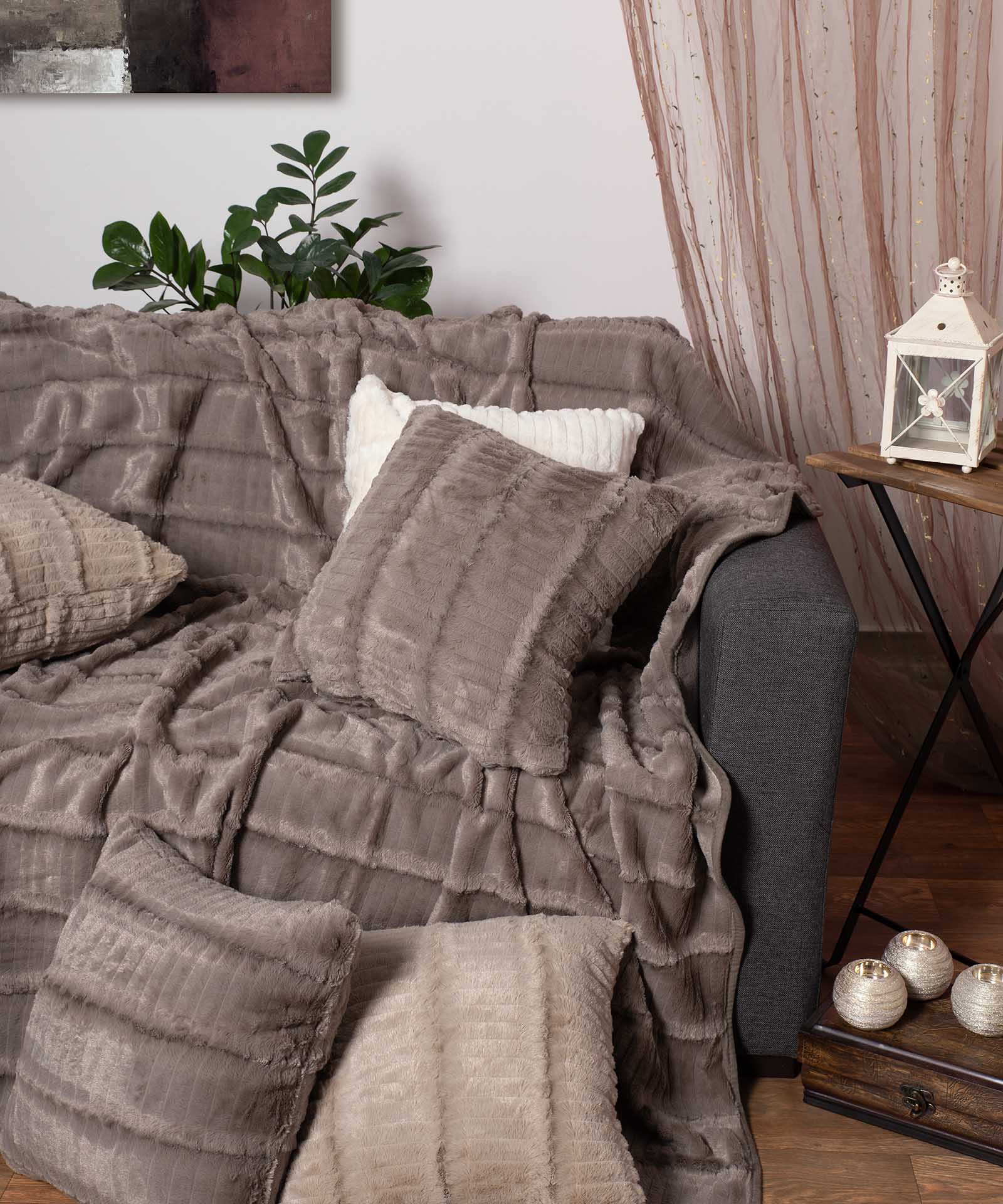 stripegrey-4 ΜΑΞΙΛΑΡΟΘΗΚΗ stripe (45cm x 45cm) γκρί SilkFashion - Image 1