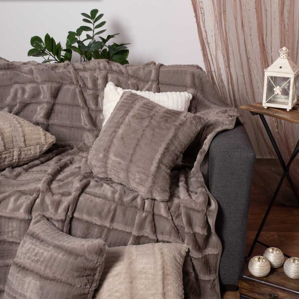 ΜΑΞΙΛΑΡΟΘΗΚΗ  stripe (65cm x 65cm) γκρί SilkFashion