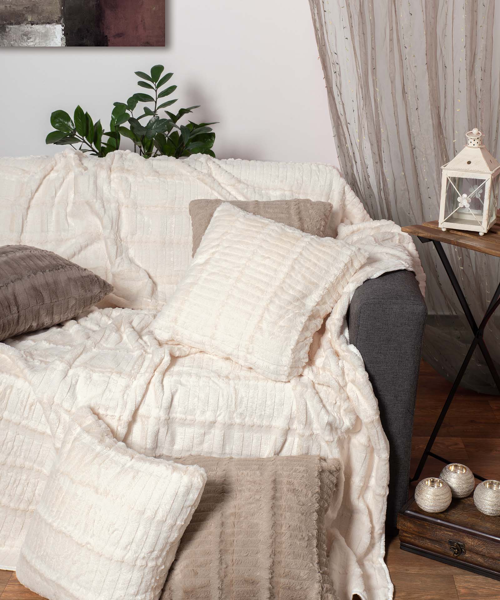 stripeivory-5 ΜΑΞΙΛΑΡΟΘΗΚΗ stripe (65cm x 65cm) ivory SilkFashion - Image 1