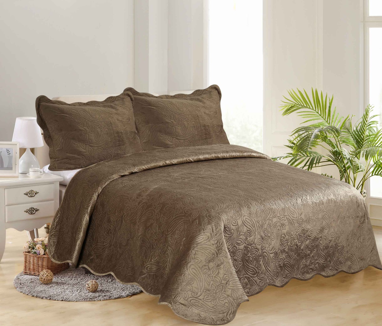 supersoft-λαχούρι-1-1 ΚΟΥΒΕΡΛΙ SUPERSOFT ΛΑΧΟΥΡΙ (220cm x 240cm + 2 x 50cm x 70cm ) smoke SilkFashion - Image 1