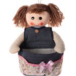 Κούκλα Sylvia με θήκη (30cm x 20cm) jean ivory SilkFashion