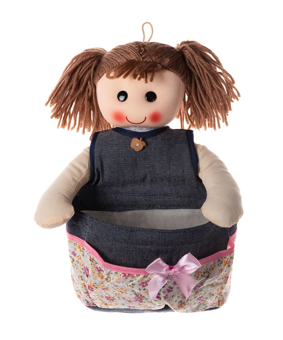 sylviatzinivory Κούκλα Sylvia με θήκη (30cm x 20cm) jean ivory SilkFashion - Image 1