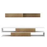 ΣΥΝΘΕΤΟ ΤΗΛΕΟΡΑΣΗΣ BIRGITTA HM8903.11 ΜΕΛΑΜΙΝΗ ΣΕ ΦΥΣΙΚΟ-ΛΕΥΚΟ 181x31,5x39,6Υεκ - Image 3