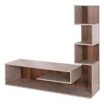 ΣΥΝΘΕΤΟ ΤΗΛΕΟΡΑΣΗΣ EDELIE HM8908.14 ΜΕΛΑΜΙΝΗ ΓΚΡΙ STONE TEXTURE-ΦΥΣΙΚΟ 150x29,5x120Υεκ. - Image 4