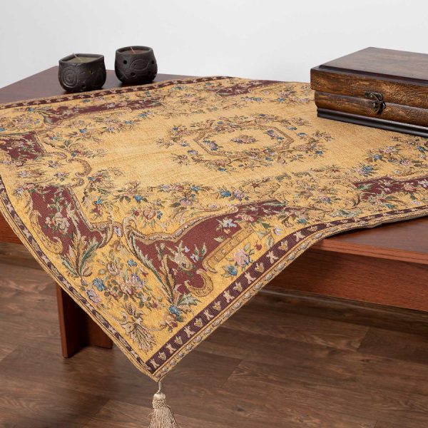 καρέ  (100cm X 100cm) tr46 χρυσό SilkFashion