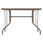 ΤΡΑΠΕΖΙ ADAM HM5020.04 ΜΕΤΑΛΛΙΚΟ ΣΑΜΠΑΝΙ ΜΕ ΓΥΑΛΙΝΗ ΕΠΙΦΑΝΕΙΑ 110Χ60Χ71Υεκ. - Image 4