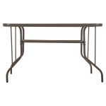 ΤΡΑΠΕΖΙ ADAM HM5679.04 ΜΕΤΑΛΛΙΚΟ ΣΑΜΠΑΝΙ ΜΕ ΓΥΑΛΙΝΗ ΕΠΙΦΑΝΕΙΑ 120Χ70Χ71Υεκ. - Image 5