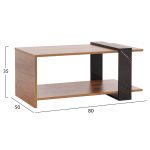 ΤΡΑΠΕΖΙ ΣΑΛΟΝΙΟΥ WILMA HM8950.12 ΜΕΛΑΜΙΝΗ ΣΕ ΦΥΣΙΚΟ-ΜΑΥΡΟ ΜΑΡΜΑΡΟ 80Χ50Χ35Υεκ. - Image 2