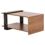 ΤΡΑΠΕΖΙ ΣΑΛΟΝΙΟΥ WILMA HM8950.12 ΜΕΛΑΜΙΝΗ ΣΕ ΦΥΣΙΚΟ-ΜΑΥΡΟ ΜΑΡΜΑΡΟ 80Χ50Χ35Υεκ. - Image 5