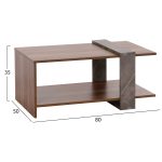 ΤΡΑΠΕΖΙ ΣΑΛΟΝΙΟΥ WILMA HM8950.13 ΜΕΛΑΜΙΝΗ ΣΕ ΦΥΣΙΚΟ-ΓΚΡΙ ΠΕΤΡΑ 80Χ50Χ35Υ εκ. - Image 2