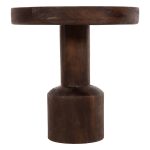 ΤΡΑΠΕΖΙ ΣΑΛΟΝΙΟΥ ΣΤΡΟΓΓΥΛΟ CRAMM HM9700 ΜΑΣΙΦ MANGO ΣΚΟΥΡΟ ΚΑΦΕ Φ45x47Υεκ. - Image 4