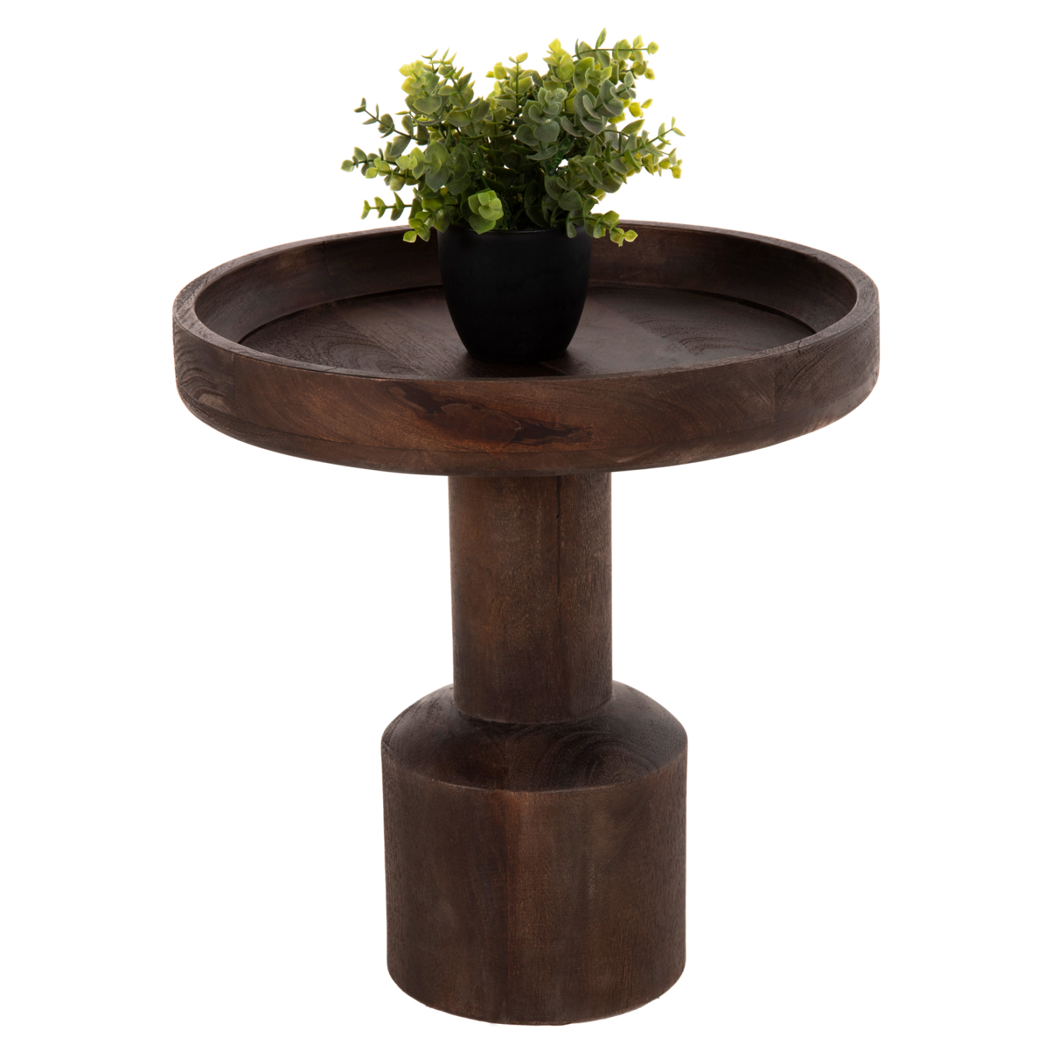 trapezi-salonioy-stroggylo-fb99700-masif ΤΡΑΠΕΖΙ ΣΑΛΟΝΙΟΥ ΣΤΡΟΓΓΥΛΟ CRAMM HM9700 ΜΑΣΙΦ MANGO ΣΚΟΥΡΟ ΚΑΦΕ Φ45x47Υεκ. - Image 1