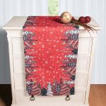 Χριστουγεννιάτικη Τραβέρσα με στάμπα (45cm x 170cm) ks2025-2 SilkFashion