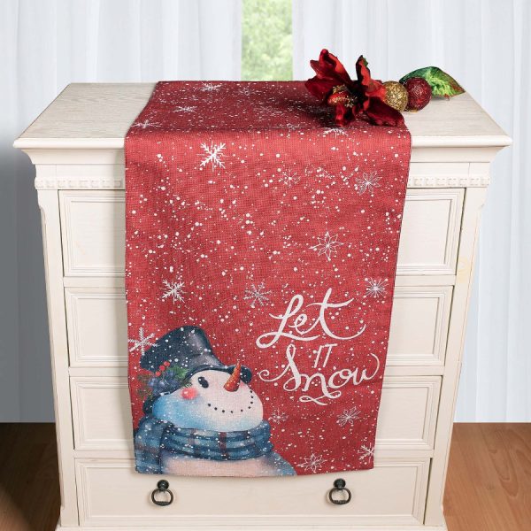 Χριστουγεννιάτικη Τραβέρσα με στάμπα (45cm x 170cm) ks2025-1 SilkFashion