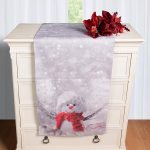 Χριστουγεννιάτικη Τραβέρσα με στάμπα (45cm x 170cm) ks2025-10 SilkFashion