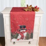 Χριστουγεννιάτικη Τραβέρσα με στάμπα (45cm x 170cm) ks2025-18 SilkFashion