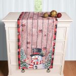 Χριστουγεννιάτικη Τραβέρσα με στάμπα (45cm x 170cm) ks2025-7 SilkFashion