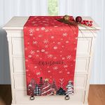 Χριστουγεννιάτικη Τραβέρσα με στάμπα (45cm x 170cm) ks2025-9 SilkFashion