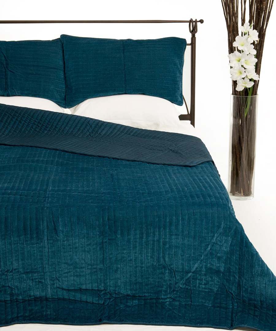 velvet2 ΚΟΥΒΕΡΛΙ σετ (220cm x 240cm + 2 x 50cm x 70cm) VELVET ράφ SilkFashion - Image 1