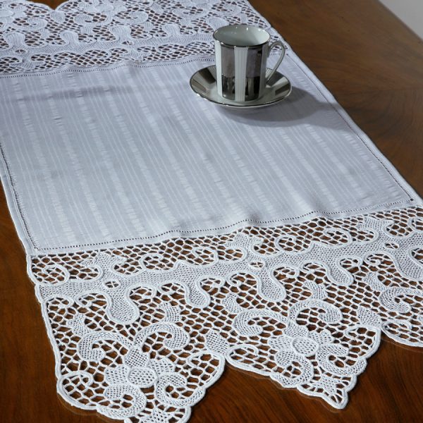 Τραβέρσα βενίς (50cm x 110cm) λευκή SilkFashion