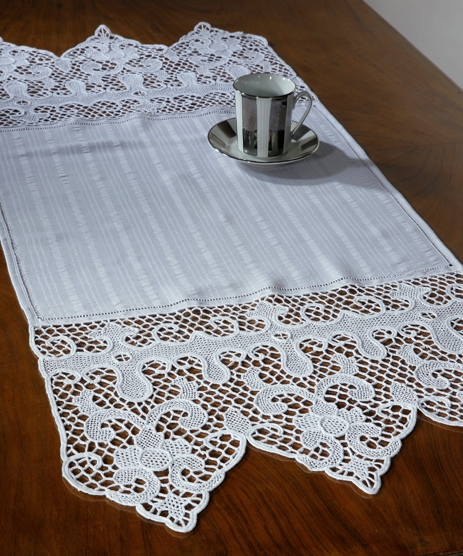 venis Τραβέρσα βενίς (50cm x 110cm) λευκή SilkFashion - Image 1